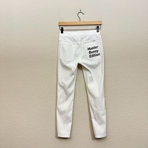 MASTER BUNNY EDITION Womens White Golf Skinny Khaki Pants JAPAN MADE